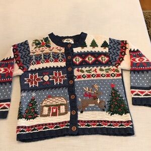 🎄Tiara International 1998 Holiday Christmas Sweater SzS Great Vintage condition🎄
